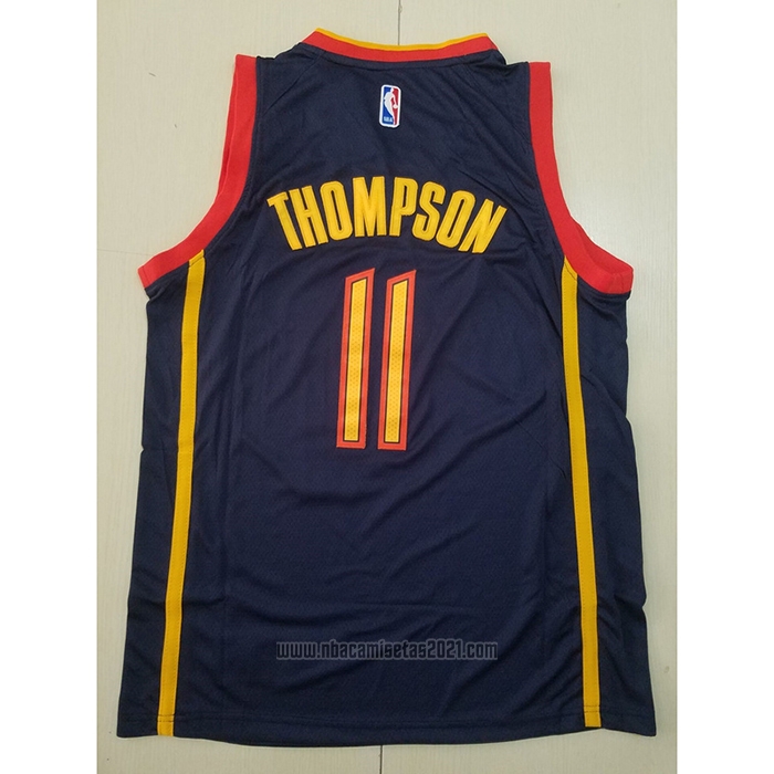 Camiseta Golden State Warriors Klay Thompson #11 Ciudad 2020-21 Negro